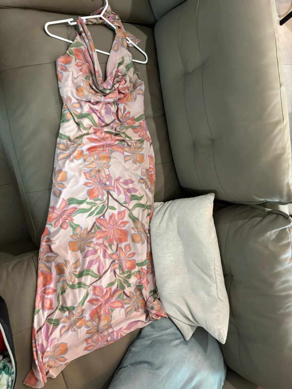 Floral Satin Pillowcase - Pink & Orange Floral Print